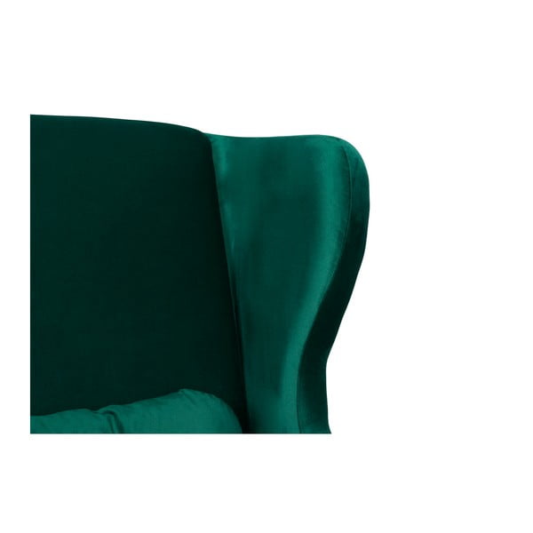 Ciemnozielony fotel uszak SKANDICA Ingrid Green-image-3