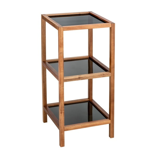 Czarno-naturalny szklany regał łazienkowy 36x79 cm Fondi – Wenko-image-1