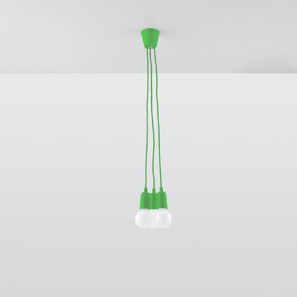 Zielona lampa wisząca 15x15 cm Rene – Sollux-image-1