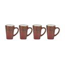 Czerwone kamionkowe kubki na espresso zestaw 4 szt. 100 ml Hela – Villa Collection