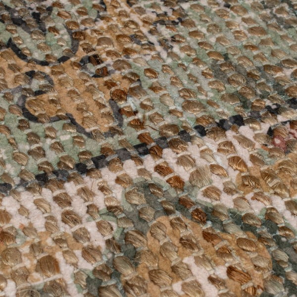Dywan z mieszanki juty tkany ręcznie w kolorze khaki 120x170 cm Selena Jute Traditional – Flair Rugs-image-3
