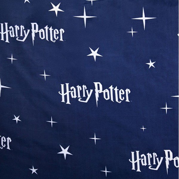 Ciemnoniebieska/szara pościel dziecięca jednoosobowa z mikrowłókna 140x200 cm Harry Potter "Hogwarts Night" – Jerry Fabrics-image-4