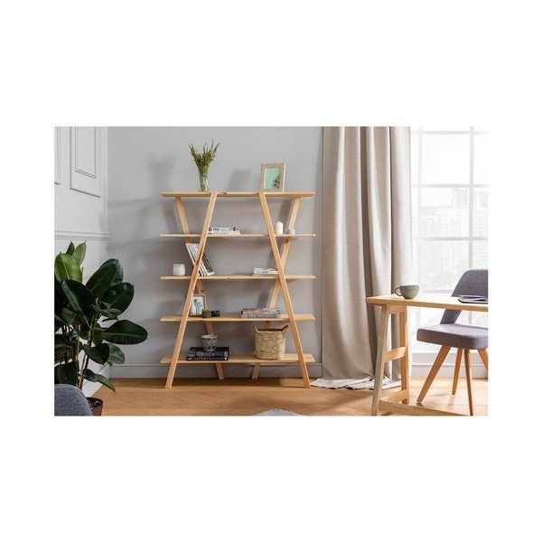 Regał z drewna sosnowego 120x148 cm Perla – Kalune Design-image-3