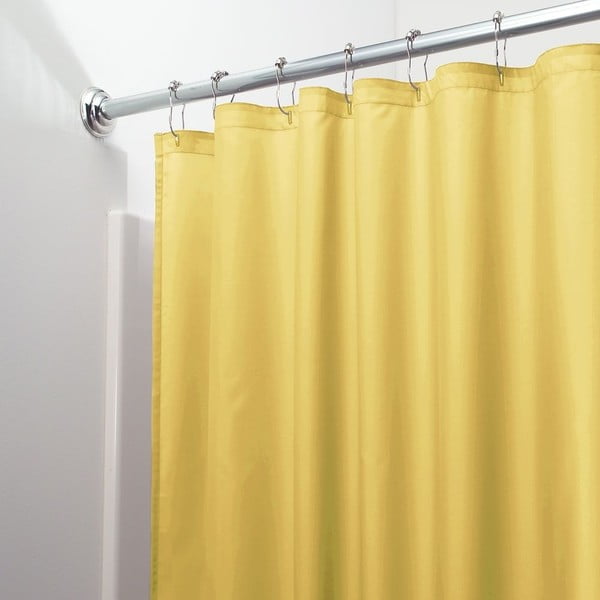 Żółta zasłona prysznicowa iDesign Poly