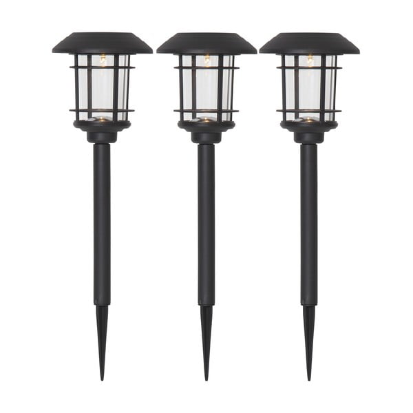 Zestaw 3 ogrodowych lamp solarnych LED Star Trading Fride, wys. 34 cm