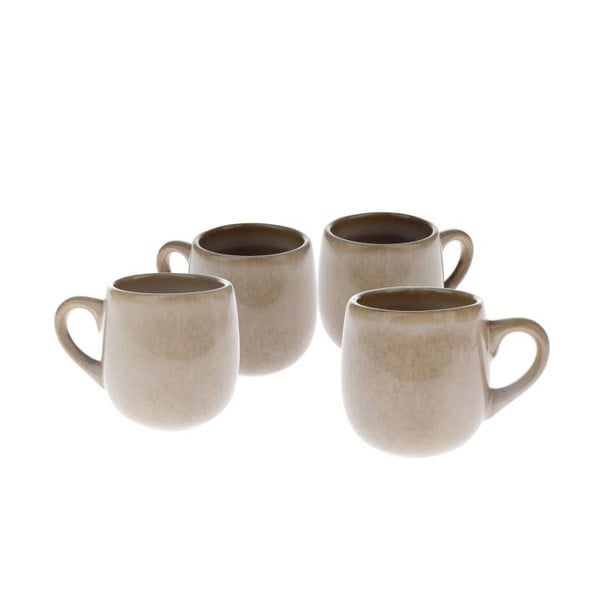 Beżowe ceramiczne kubki na espresso zestaw 4 szt. 100 ml – Dakls