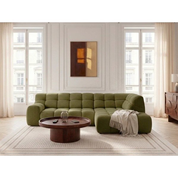 Zielony rozkładany/z elektryczną regulacją siedziska narożnik (lewostronny/w kształcie litery L) Andre – Bobochic Paris-image-2