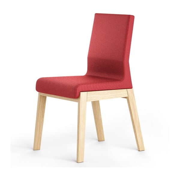 Czerwone krzesło dębowe Absynth Kyla