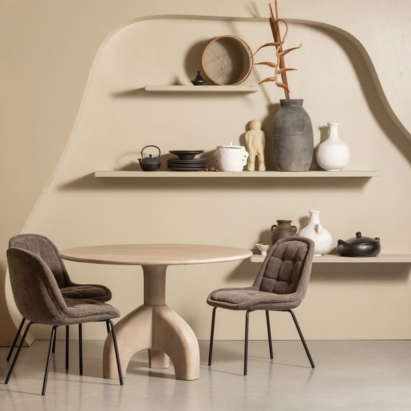 Szare aksamitne krzesła zestaw 2 szt. Crate – WOOOD-image-1