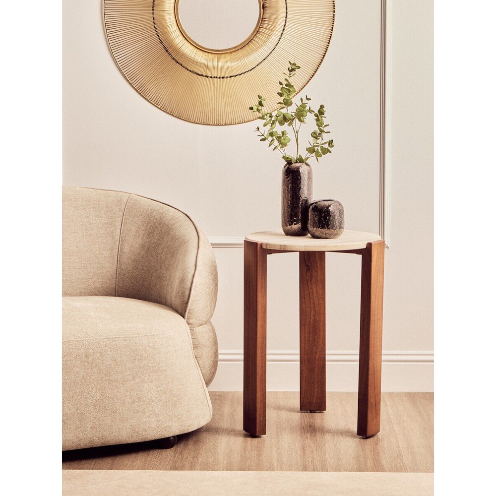 Okrągły stolik z marmurowym blatem ø 46 cm Palermo – Premier Housewares (zdjęcie 6)