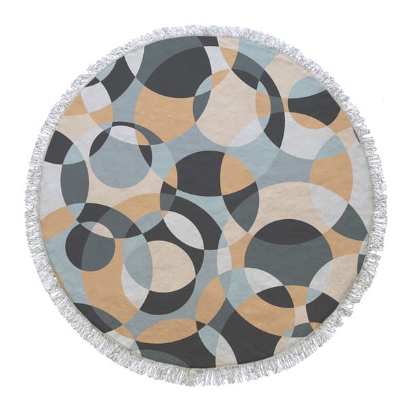 Okrągły ręcznik Circles, ⌀ 105 cm