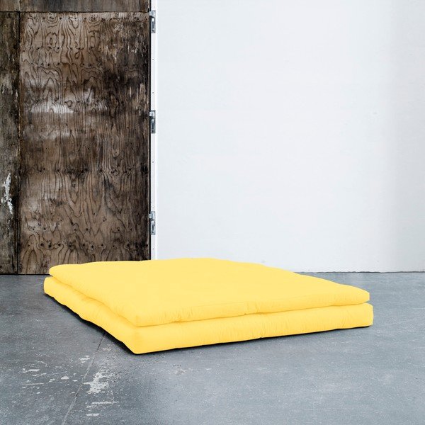 Sofa rozkładana z wyszywanym paskiem Karup Buckle Up Amarillo-image-1