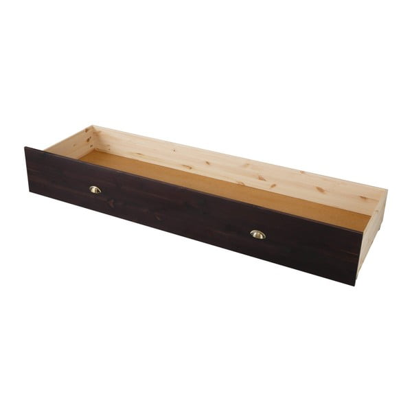 Czarna szuflada drewniana pod łóżko 13Casa Adele