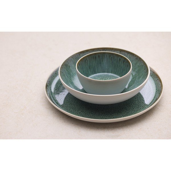 Biało-zielona kamionkowa miska 400 ml Gastro White/Green – Bitz-image-1