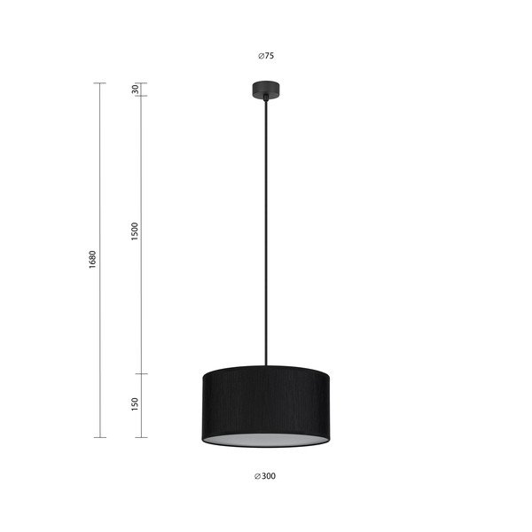 Czarna lampa wisząca Sotto Luce Doce M, ⌀ 30 cm-image-3