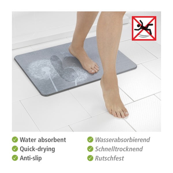 Szary dywanik łazienkowy okrzemkowy (z diatomitu) 39x60 cm Astera – Wenko-image-4