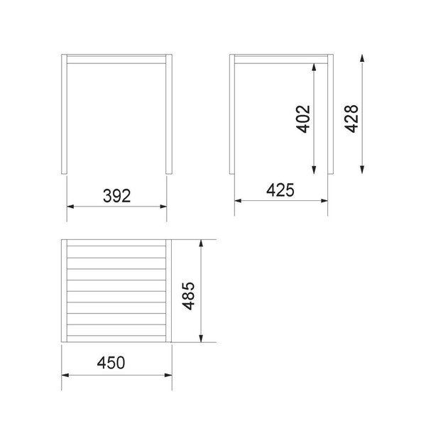 Aluminiowy stolik ogrodowy 45x50 cm Baja – LDK Garden-image-4
