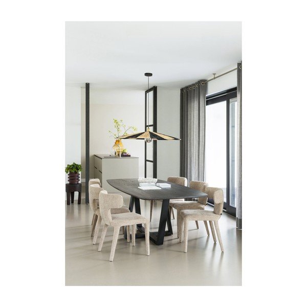 Stół z blatem z drewna dębowego 100x220 cm Tablo – WOOOD-image-1