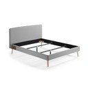 Szare łóżko 2-osobowe Kave Home Lydia, 160x200 cm