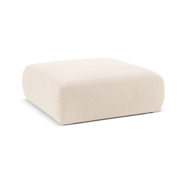 Beżowy puf z materiału bouclé Molino – Micadoni Home-image-1