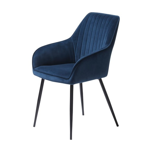 Ciemnoniebieskie tapicerowane fotele jadalniane zestaw z podłokietnikami 2 szt. Nolan Stripe – Unique Furniture-image-4