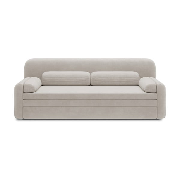 Beżowa sztruksowa rozkładana/ze schowkiem sofa 236 cm Elioss – ELTAP