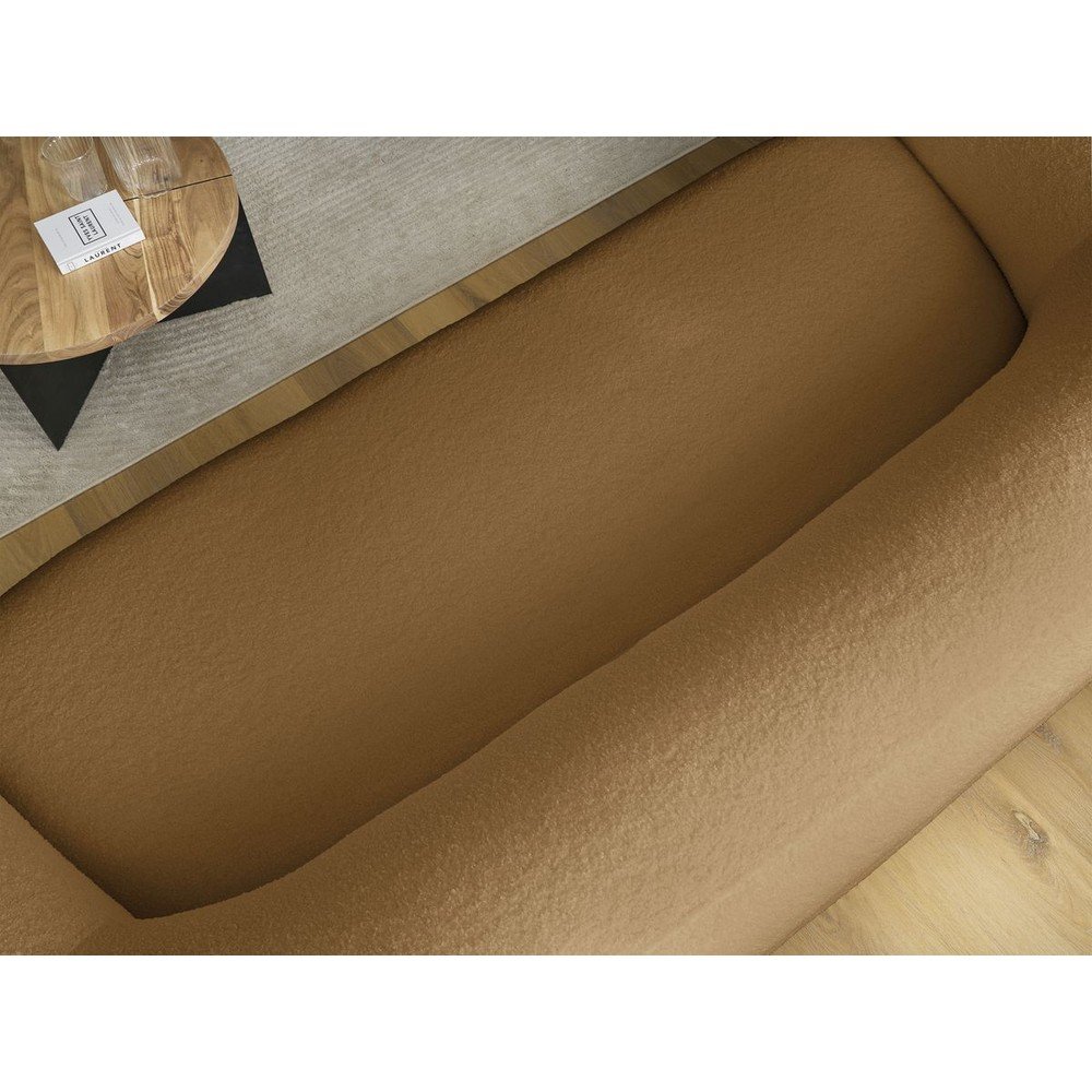 Musztardowa sofa z materiału bouclé 193 cm Elina – Bobochic Paris (zdjęcie 2)