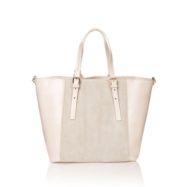 Torebka skórzana Luna, jasnobeżowa-image-3