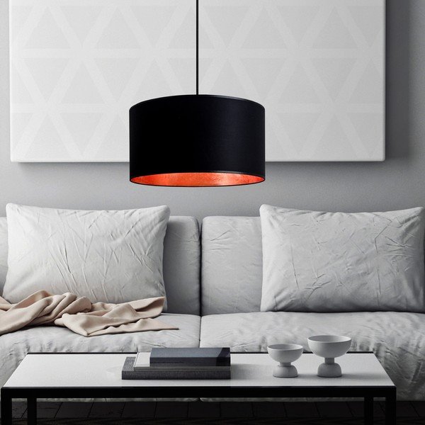 Czarna lampa wisząca z wnętrzem w kolorze miedzi Sotto Luce Mika, ⌀ 36 cm-image-2