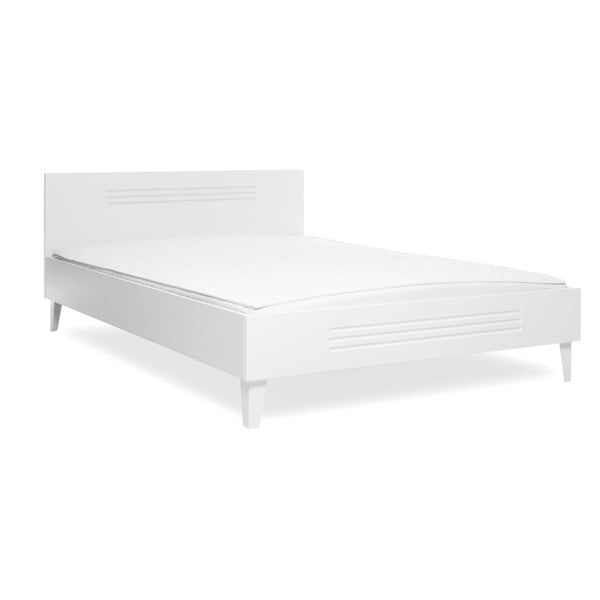 Białe łóżko dwuosobowe Intertrade Factory, 140x200 cm