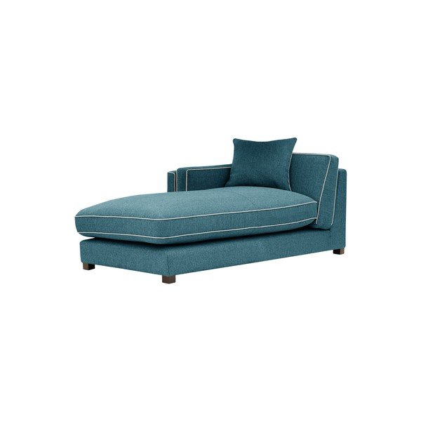 Turkusowy szezlong prawostronny z kremowym wykończeniem Rodier Organdi-image-1