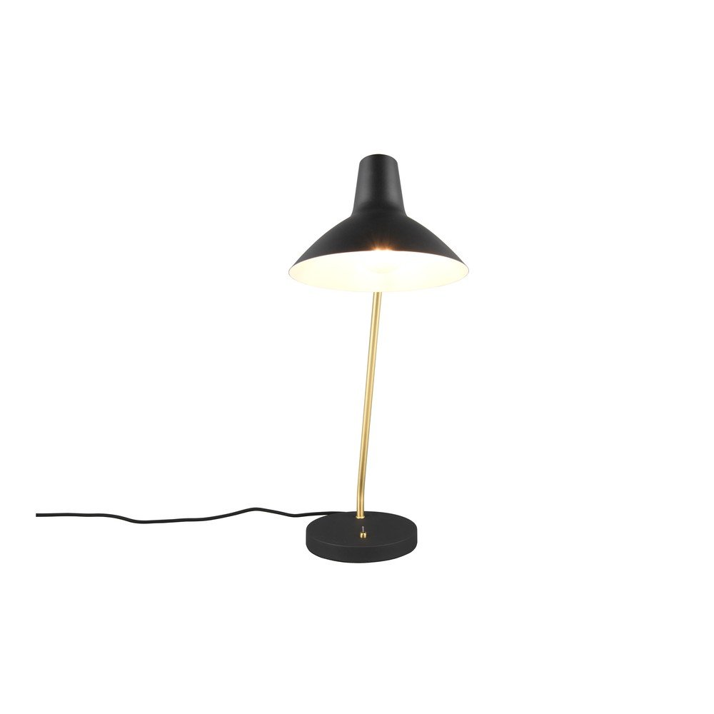 Czarna/w kolorze złota lampa stołowa z elastyczną konstrukcją (wysokość 54 cm) Traveller – Trio (zdjęcie 4)