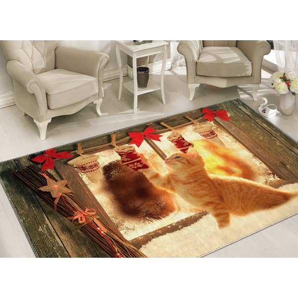 Dywan Vitaus Christmas Period Playful Cat, 50x80 cm-image-1