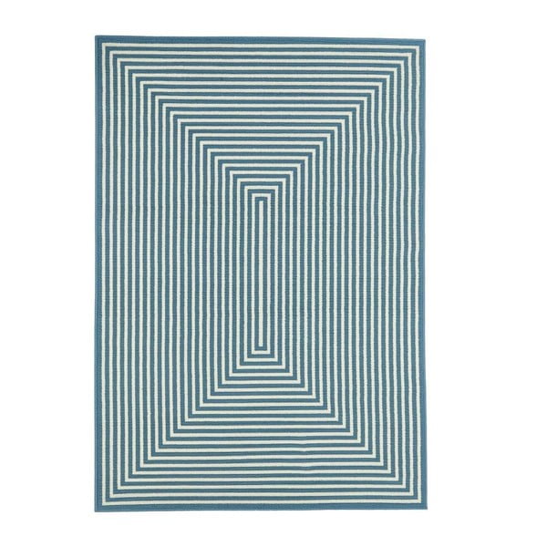 Niebieski dywan odpowiedni na zewnątrz Floorita Braid, 200x285 cm