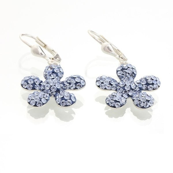 Niebieskie kolczyki z kryształami Swarovskiego Yasmine Flower