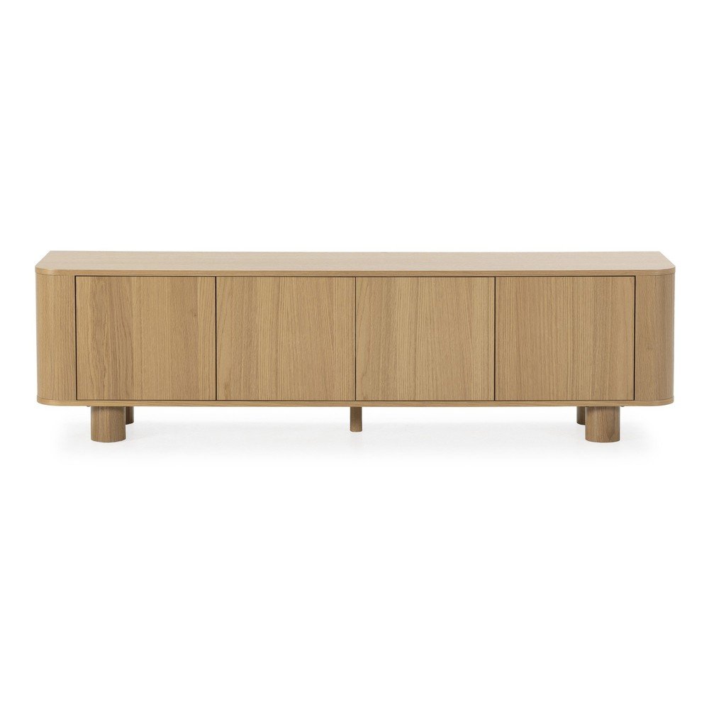 Szafka pod TV w dekorze dębu w naturalnym kolorze 180x50,5x40 cm Padoc – MOME