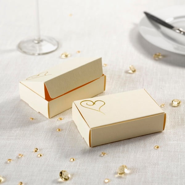 Zestaw 10 kremowych pudełek na tort Neviti Simply Love