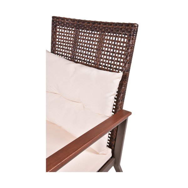 Ciemnobrązowy drewniany fotel bujany ze stolikiem Sinaloa – Garden Pleasure-image-3