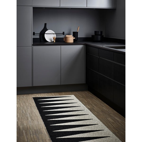 Czarno-biały chodnik odpowiedni na zewnątrz 70x150 cm Vivi Black – Pappelina-image-2