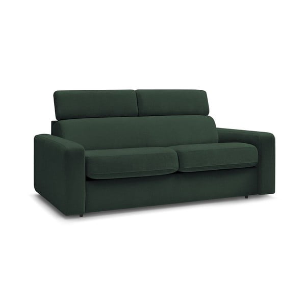 Ciemnozielona rozkładana sofa 195 cm Monaco – Bobochic Paris-image-1