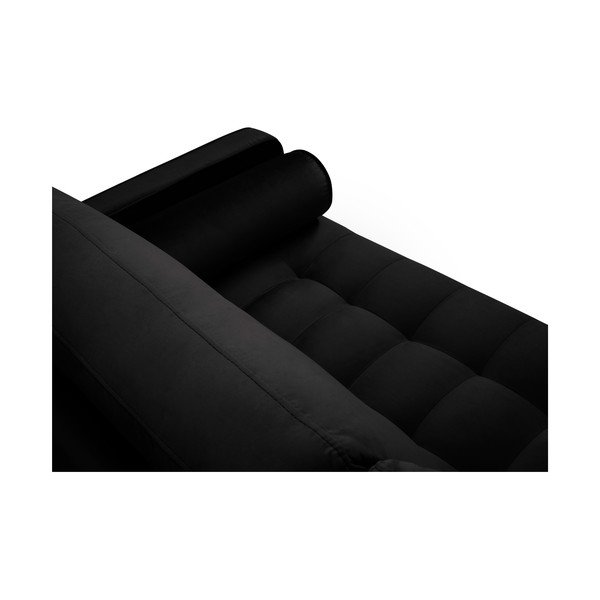 Czarna aksamitna sofa Milo Casa Santo, 219 cm-image-4