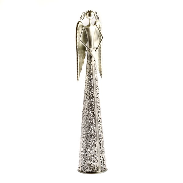 Metalowy aniołek dekoracyjny Dakls Angel, wysokość 57 cm