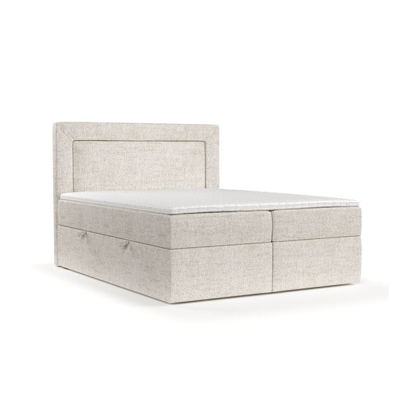 Kremowe łóżko boxspring ze schowkiem 160x200 cm Imagine – Maison de Rêve