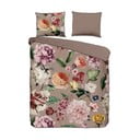 Szaro-brązowa pościel dwuosobowa z satyny bawełnianej 240x220 cm Fiori – Descanso