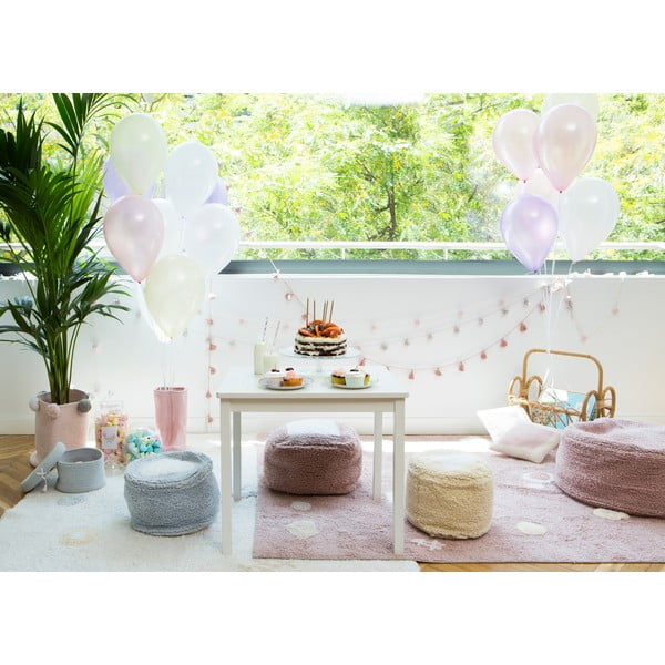 Różowy bawełniany dywan dziecięcy tkany ręcznie odpowiedni do prania 140x200 cm Noah – Lorena Canals-image-1