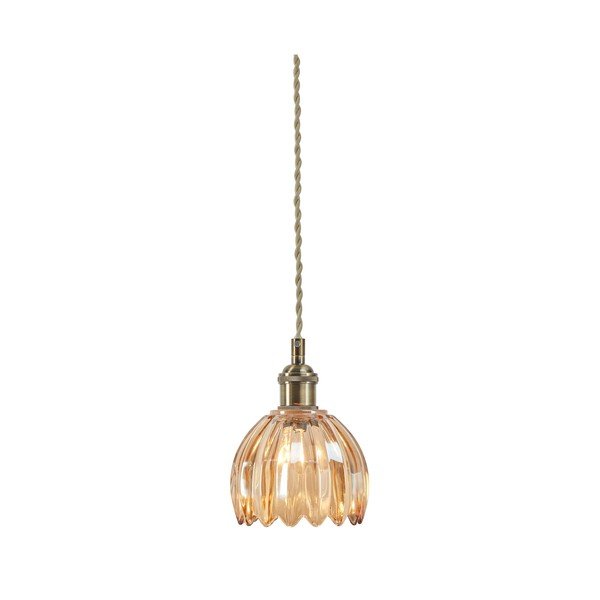 Metalowa lampa wisząca w bursztynowym kolorze ze szklanym kloszem ø 13 cm Gota – Markslöjd