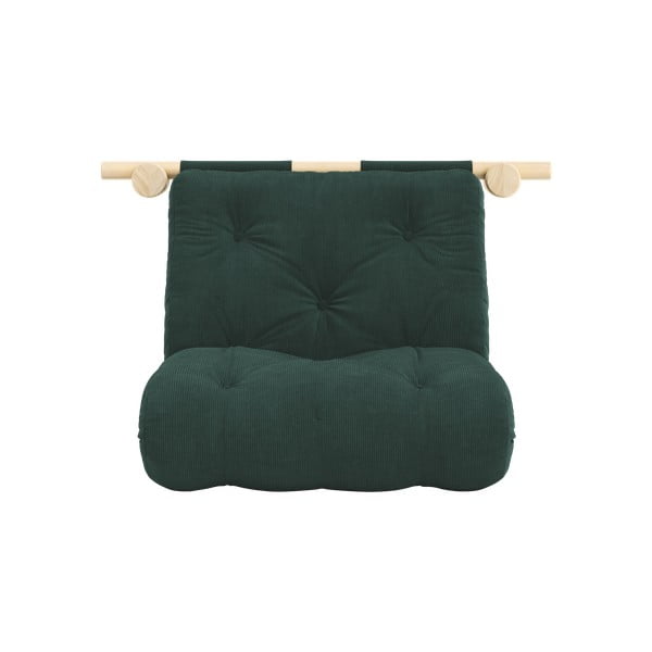 Ciemnozielony sztruksowy fotel Hooked – Karup Design-image-3