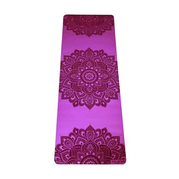 Różowa mata do jogi Yoga Design Lab Mandala Rose, 5 mm