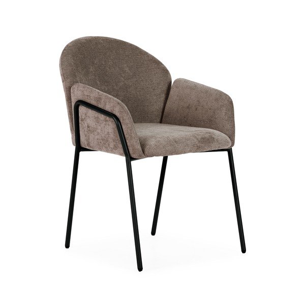 Brzoskwiniowe tapicerowane fotele jadalniane zestaw 2 szt. Aslin – MOME