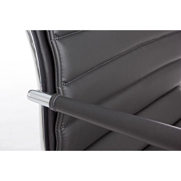 Ciemnoszare krzesło biurowe z imitacji skóry Perth – Yes Everyday-image-1